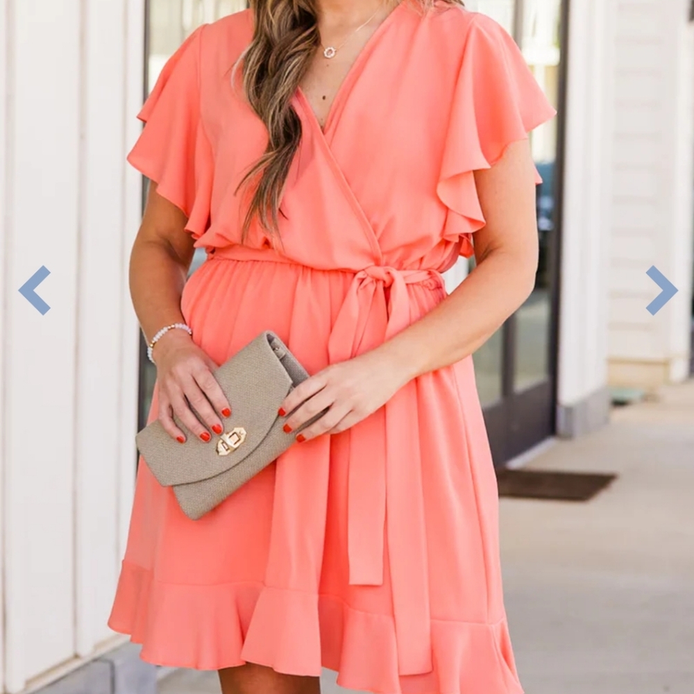 NWT Chic Soul XL Coral Dress with Slip